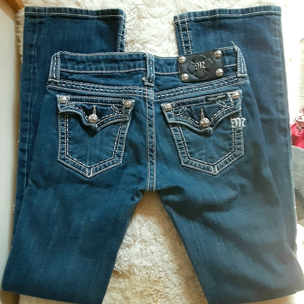 Miss Me Low Rise Boot Cut Jeans Size 27